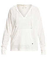 The Roxy Womens Destination Surf Hoodie in Snow White