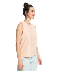 The Roxy Womens On The Shoreline Vest in Peach Parfait