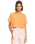 The Roxy Womens Essential Crop T-Shirt in Mock Orange