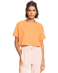 The Roxy Womens Essential Crop T-Shirt in Mock Orange