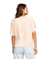 The Roxy Womens Time For Sun T-Shirt in Peach Parfait