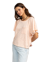 The Roxy Womens Time For Sun T-Shirt in Peach Parfait