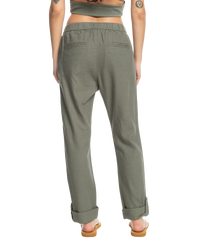 The Roxy Womens On The Seashore Trousers in Agave Green