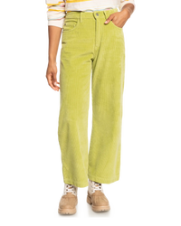 The Roxy Womens Surf On Cloud Corduroy Trousers in Fern