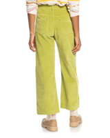 The Roxy Womens Surf On Cloud Corduroy Trousers in Fern