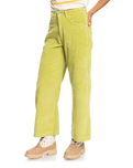 The Roxy Womens Surf On Cloud Corduroy Trousers in Fern