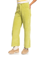 The Roxy Womens Surf On Cloud Corduroy Trousers in Fern