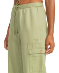 The Roxy Womens Precious Cargo Trousers in Oil Green