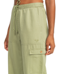 The Roxy Womens Precious Cargo Trousers in Oil Green