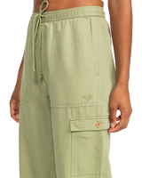 The Roxy Womens Precious Cargo Trousers in Oil Green