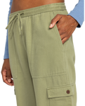 The Roxy Womens Precious Cargo Trousers in Oil Green