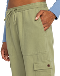 The Roxy Womens Precious Cargo Trousers in Oil Green