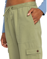 The Roxy Womens Precious Cargo Trousers in Oil Green