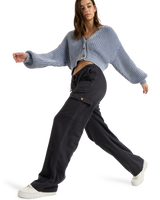 The Roxy Womens Precious Cargo Trousers in Phantom