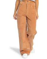 The Roxy Womens Surf On Cloud Corduroy Stretch Trousers in Camel