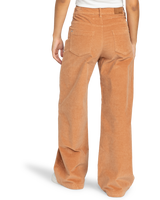 The Roxy Womens Surf On Cloud Corduroy Stretch Trousers in Camel