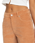 The Roxy Womens Surf On Cloud Corduroy Stretch Trousers in Camel