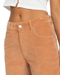 The Roxy Womens Surf On Cloud Corduroy Stretch Trousers in Camel