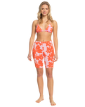 The Roxy Womens Surf Kind Kate Cycle Shorts in Pink Frosting