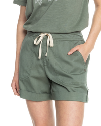 The Roxy Womens Sweetest Life Shorts in Agave Green