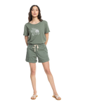 The Roxy Womens Sweetest Life Shorts in Agave Green