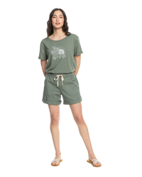 The Roxy Womens Sweetest Life Shorts in Agave Green