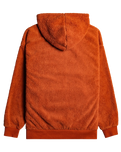 The Roxy Womens Call Me Hooded Fleece Jacket in Baked Clay