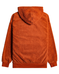 The Roxy Womens Call Me Hooded Fleece Jacket in Baked Clay