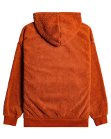 The Roxy Womens Call Me Hooded Fleece Jacket in Baked Clay