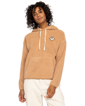 The Roxy Womens Cool Calling Hoodie in Camel