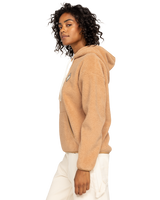 The Roxy Womens Cool Calling Hoodie in Camel