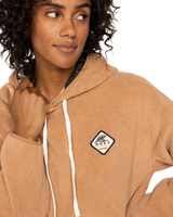 The Roxy Womens Cool Calling Hoodie in Camel