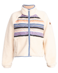 The Roxy Womens Clear Sky Fleece Jacket in Parchment