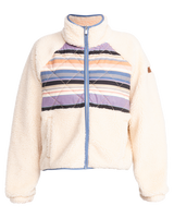 The Roxy Womens Clear Sky Fleece Jacket in Parchment