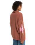 The Roxy Womens Hand On Heart Cardigan in Cedar Wood