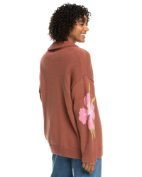 The Roxy Womens Hand On Heart Cardigan in Cedar Wood