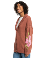 The Roxy Womens Hand On Heart Cardigan in Cedar Wood