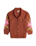 The Roxy Womens Hand On Heart Cardigan in Cedar Wood