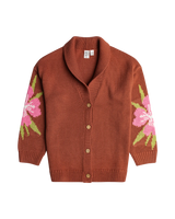 The Roxy Womens Hand On Heart Cardigan in Cedar Wood