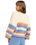 The Roxy Womens Marble Tiles Stripe Cardigan in Parchment 