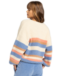 The Roxy Womens Marble Tiles Stripe Cardigan in Parchment 