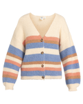 The Roxy Womens Marble Tiles Stripe Cardigan in Parchment 