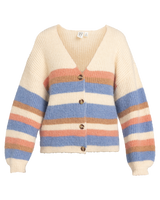 The Roxy Womens Marble Tiles Stripe Cardigan in Parchment 