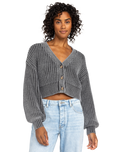 The Roxy Womens Sundaze Washed Cardigan in Phantom