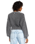 The Roxy Womens Sundaze Washed Cardigan in Phantom