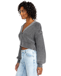 The Roxy Womens Sundaze Washed Cardigan in Phantom