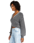 The Roxy Womens Sundaze Washed Cardigan in Phantom