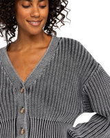 The Roxy Womens Sundaze Washed Cardigan in Phantom