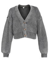 The Roxy Womens Sundaze Washed Cardigan in Phantom