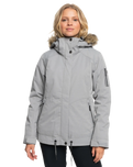 The Roxy Womens Meade Technical Jacket in Heather Grey